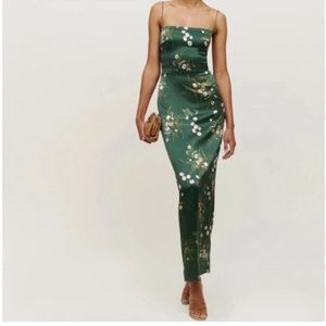 Reformation green Frankie dress
